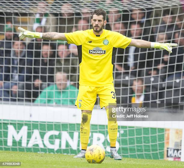 Leo Fasan of Celtic at the Pre Season Friendly between Celtic and FK Dukla Praha at St Mirren Park on July 04, 2015 in Paisley, Scotland.