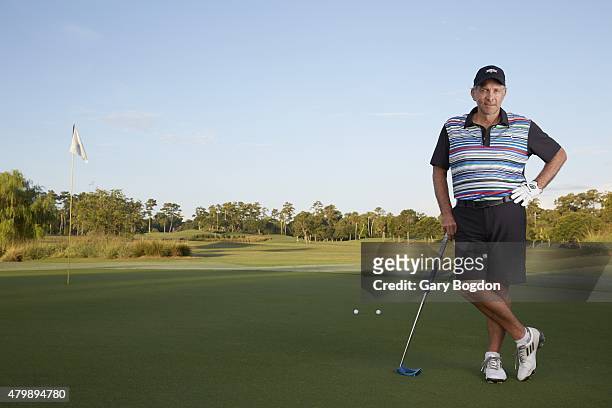 Where Are They Now: Portrait of Forrest Fezler during photo shoot at TPC Sawgrass. Fezler flouted the unofficial USGA dress code by changing into...