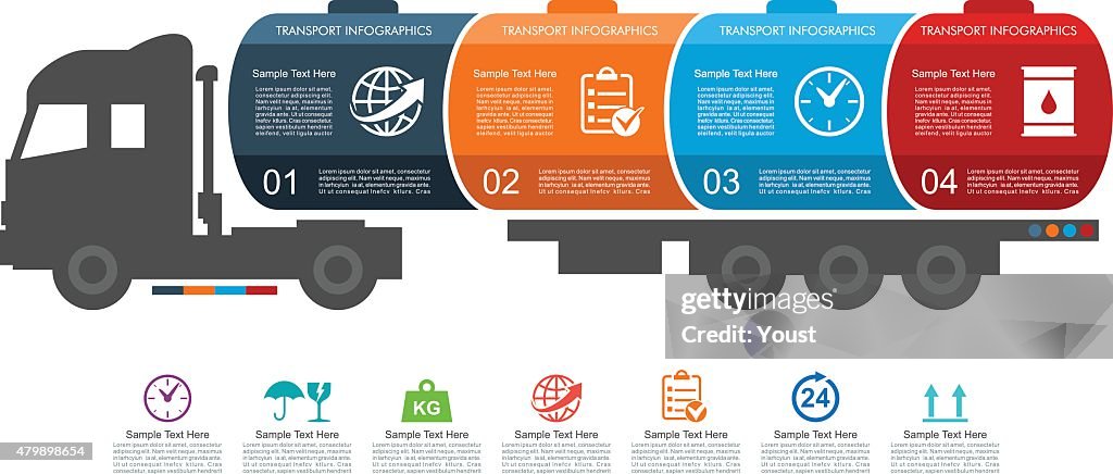 Truck Tank Transport Infographics