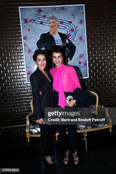 Sofia Essaidi and Farida Khelfa pose Backstage after the Jean Paul Gaultier show as part of Paris Fashion Week Haute-Couture Fall/Winter 2015/2016 on...