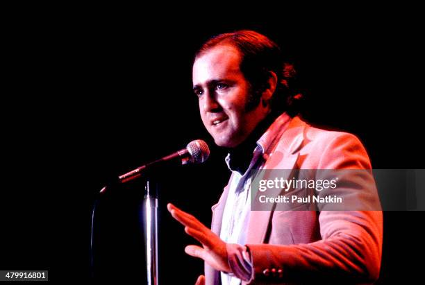 Comedian Andy Kaufman performs onstage, Chicago, Illinois, September 17, 1978.