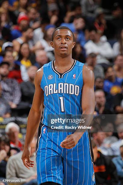 Doron Lamb of the Orlando Magic while facing the Golden State Warriors on March 18, 2014 at Oracle Arena in Oakland, California. NOTE TO USER: User...