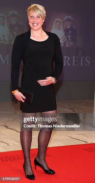 Christina Obergfoell attends the German Media Award on March 21, 2014 in Baden-Baden, Germany. The German Media Awards was created in 1992, to honor...