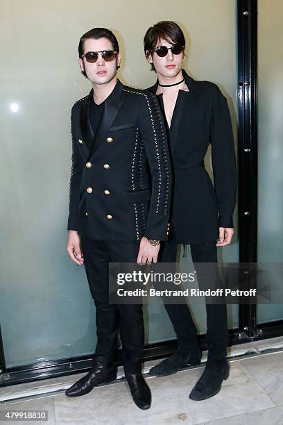 Peter Brant and his Brother Harry Brant attend the Jean Paul Gaultier show as part of Paris Fashion Week Haute-Couture Fall/Winter 2015/2016 on July...