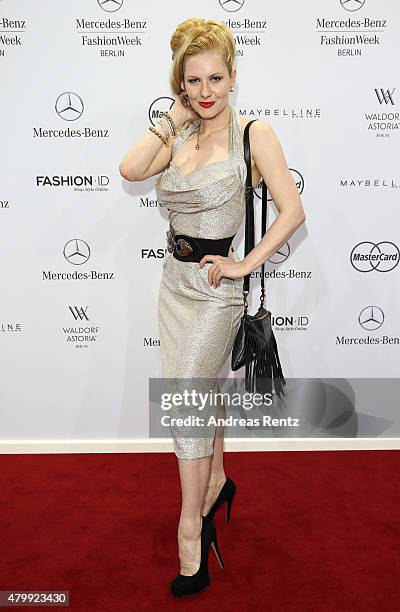 Marlene von Steenvag attends the Rebekka Ruetz show during the Mercedes-Benz Fashion Week Berlin Spring/Summer 2016 at Brandenburg Gate on July 8,...