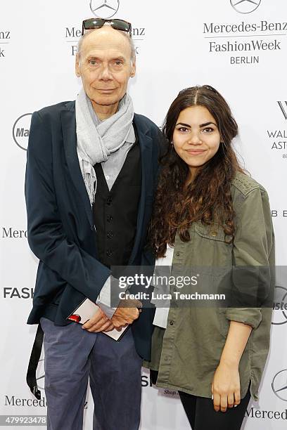 Guests attend the Rebekka Ruetz show during the Mercedes-Benz Fashion Week Berlin Spring/Summer 2016 at Brandenburg Gate on July 8, 2015 in Berlin,...