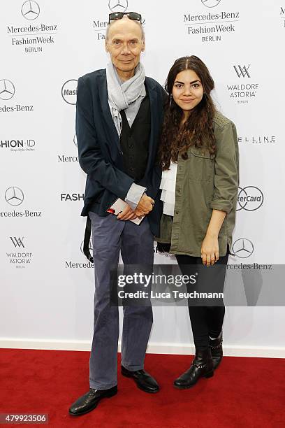 Guests attend the Rebekka Ruetz show during the Mercedes-Benz Fashion Week Berlin Spring/Summer 2016 at Brandenburg Gate on July 8, 2015 in Berlin,...