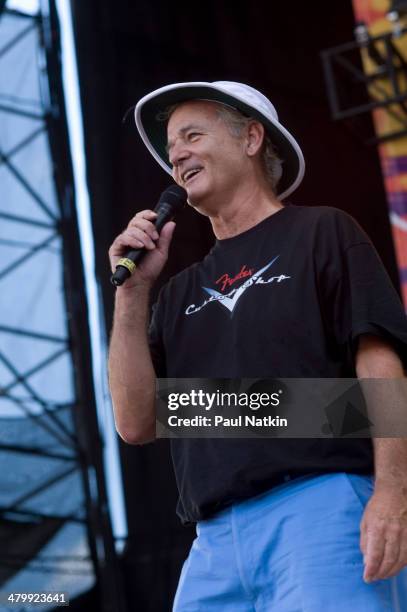 Actor Bill Murray performs onstage at Eric Clapton's Crossroads Guitar Festival, held at Toyota Park, Bridgeview, Illinois, June 26, 2010.