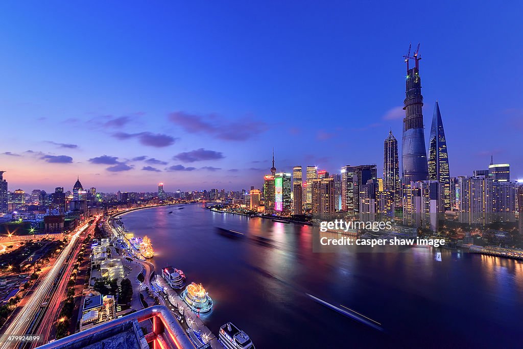Bustling city