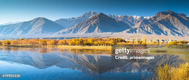 beautiful landscape in norther part of india - ladakh bildbanksfoton och bilder