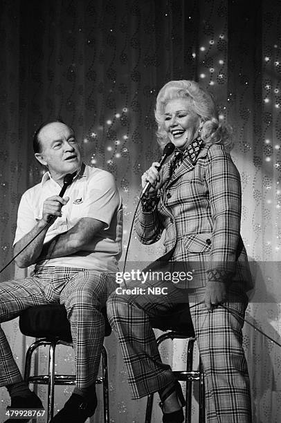 Pictured: Host Bob Hope, actress/dancer/singer Gigner Rogers during rehearsal of the 50th Anniversary of the Ohio Theatre in Columbus, Ohio on...