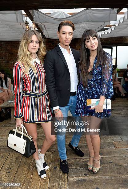 Jade Williams aka Sunday Girl, Natt Weller and Zara Martin attend the Warner Summer Party in association with British GQ at Shoreditch House on July...