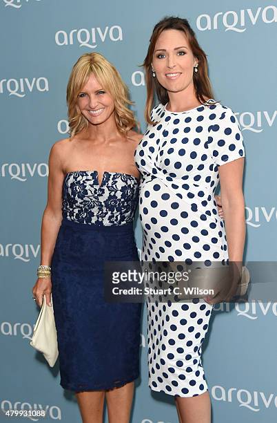 Jacquie Beltrao and Isabel Webster attend the Arqiva Commercial Radio Awards at The Roundhouse on July 8, 2015 in London, England.