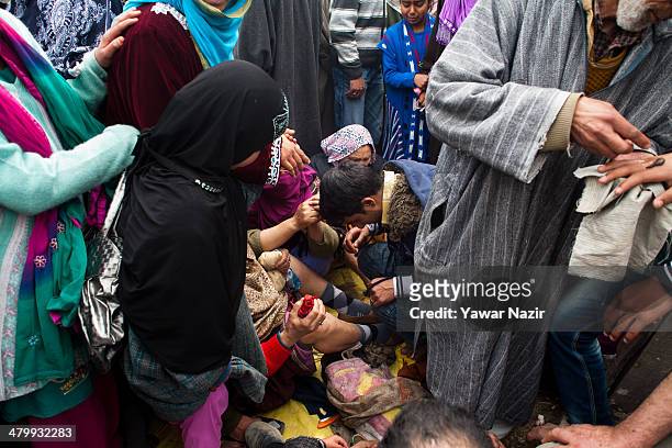 Practitioners give leech therapy to Kashmiri patients on March 21 in Srinagar, the summer capital of Indian administered Kashmir, India. Nowruz, the...