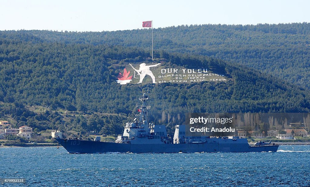 The USS Truxtun at Canakkale Bosphorus