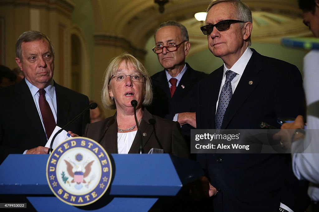 Senate Lawmakers Address The Press After Their Weekly Policy Meetings