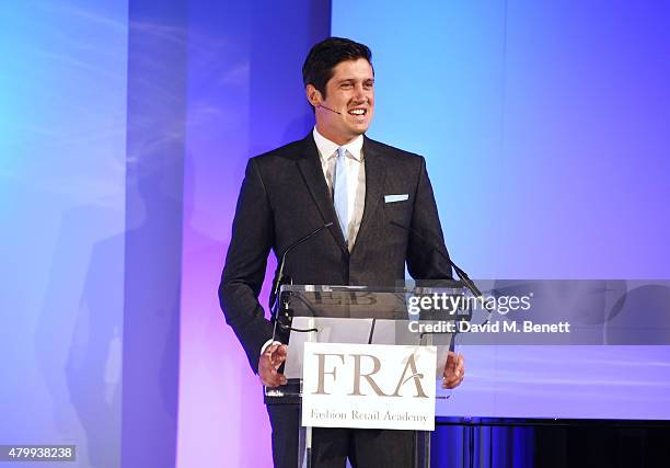 Host Vernon Kay speaks at the Fashion Retail Academy 10th Anniversary Awards at Freemasons' Hall on July 8, 2015 in London, England.