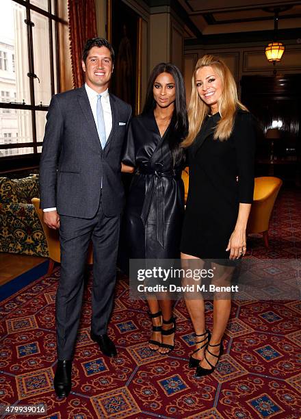 Vernon Kay, Ciara and Tess Daly attend the Fashion Retail Academy 10th Anniversary Awards at Freemasons' Hall on July 8, 2015 in London, England.