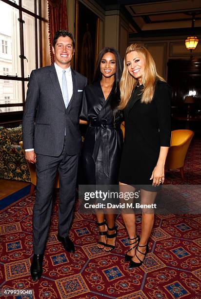 Vernon Kay, Ciara and Tess Daly attend the Fashion Retail Academy 10th Anniversary Awards at Freemasons' Hall on July 8, 2015 in London, England.