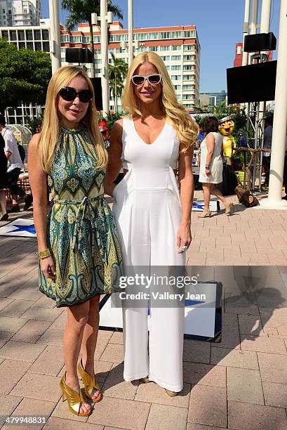 Marysol Patton and Alexia Echevarria attend Miami Walk Of Fame unveiling at Bayside Marketplace on March 21, 2014 in Miami, Florida.