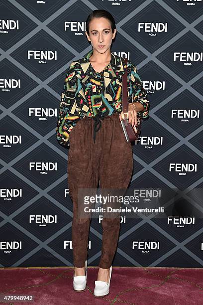 Delfina Delettrez Fendi attends the Fendi show as part of Paris Fashion Week Haute Couture Fall/Winter 2015/2016 on July 8, 2015 in Paris, France.