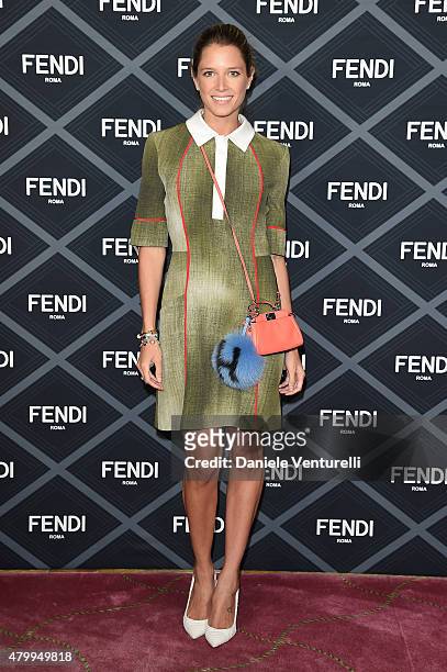 Helena Bordon attends the Fendi show as part of Paris Fashion Week Haute Couture Fall/Winter 2015/2016 on July 8, 2015 in Paris, France.