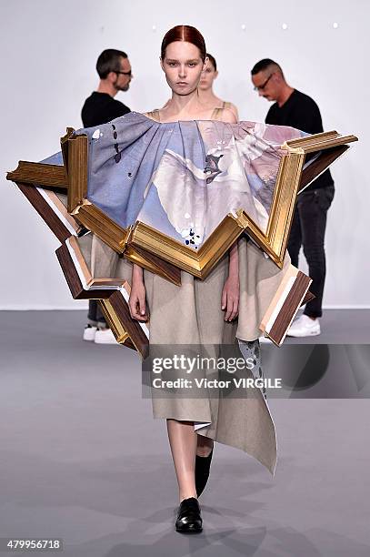 Viktor Horsting and Rolf Snoeren during the Viktor&Rolf show as part of Paris Fashion Week Haute Couture Fall/Winter 2015/2016 on July 8, 2015 in...