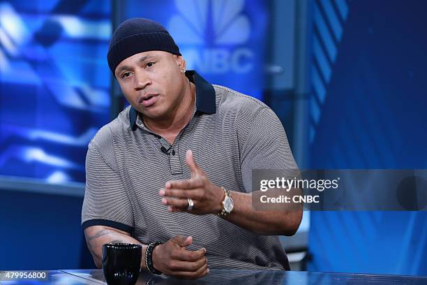 Pictured: LL Cool J, actor, rapper and entrepreneur, talks about the new app Rouse Social, in an interview on July 8, 2015 --