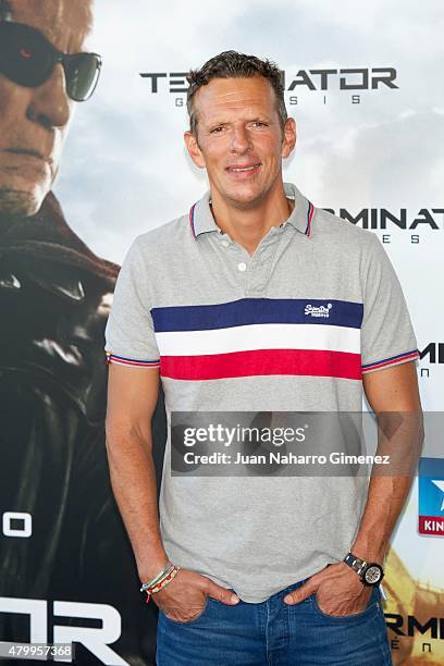 Joaquin Prat attends 'Terminator Genesis' premiere at Kinepolis Cinema on July 8, 2015 in Madrid, Spain.