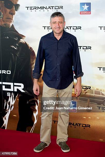 Ramon Aranguena attends 'Terminator Genesis' premiere at Kinepolis Cinema on July 8, 2015 in Madrid, Spain.