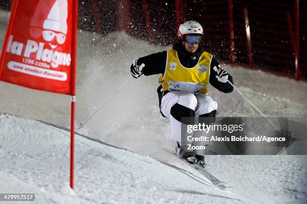 Mikael Kingsbury of Canada takes first place and wins the Overall Freestyle World Cup globe during the FIS Freestyle Ski World Cup Men's and Women's...