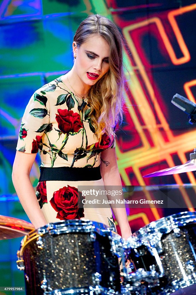 Cara Delevingne Attends 'El Hormiguero' Tv Show