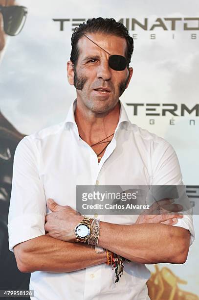 Spanish bullfigther Jose Padilla attends the "Terminator Genesis" premiere at the Kinepolis cinema on July 8, 2015 in Madrid, Spain.