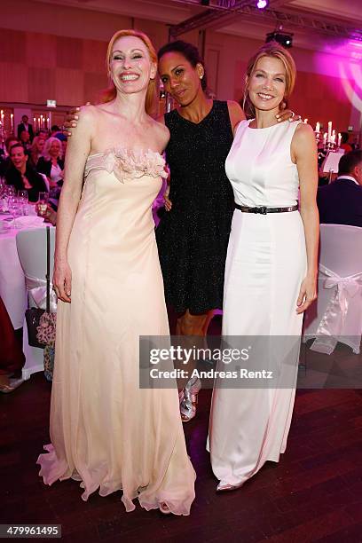 Andrea Sawatzki, Barbara Becker and Ursula Karven attend the GLORIA - German Cosmetic Award at Hilton Hotel on March 21, 2014 in Duesseldorf, Germany.