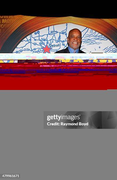 Former Motown Records Founder and Producer Berry Gordy, Jr., poses for photos during a presentation of the national touring company of "Motown The...