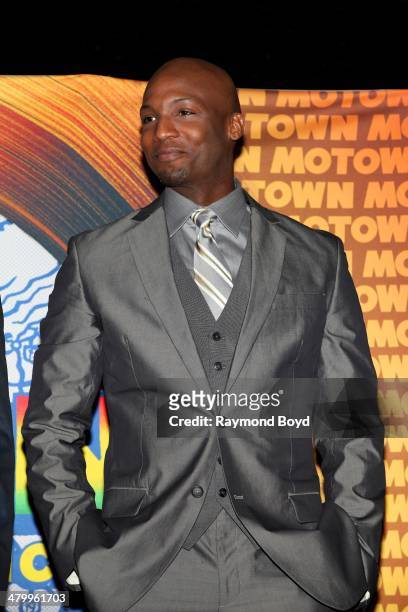 Actor and singer Clifton Oliver, poses for photos during a presentation of the national touring company of "Motown The Musical", at the Oriental...