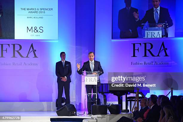 Marc Bolland speaks at the Fashion Retail Academy 10th Anniversary Awards at Freemasons' Hall on July 8, 2015 in London, England.