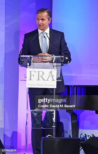 Marc Bolland speaks at the Fashion Retail Academy 10th Anniversary Awards at Freemasons' Hall on July 8, 2015 in London, England.