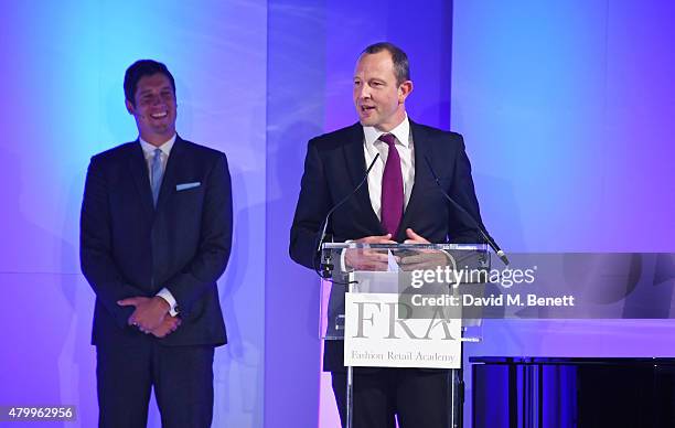 Jason Tarry speaks at the Fashion Retail Academy 10th Anniversary Awards at Freemasons' Hall on July 8, 2015 in London, England.