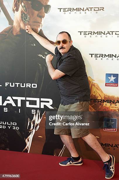 Spanish actor Carlos Areces attends the "Terminator Genesis" premiere at the Kinepolis cinema on July 8, 2015 in Madrid, Spain.