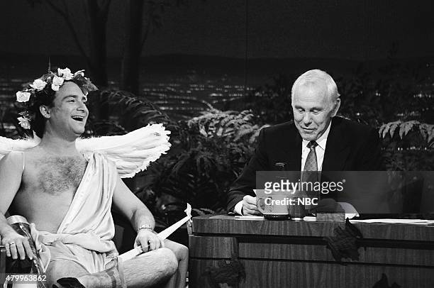 Pictured: Actor Kevin Pollak during an interview with host Johnny Carson on October 31, 1990 --