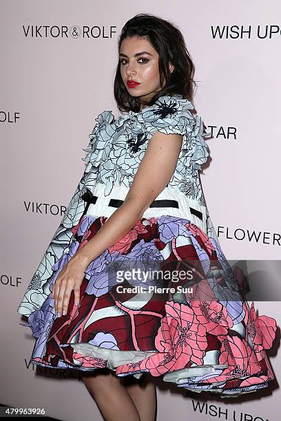 Charli XCX attends the Viktor&Rolf FlowerBomb Fragrance 10th Anniversary Party as part of Paris Fashion Week Haute Couture Fall/Winter 2015/2016 on...