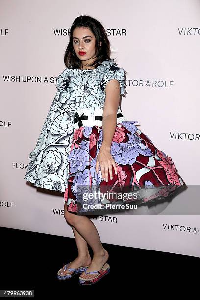 Charli XCX attends the Viktor&Rolf FlowerBomb Fragrance 10th Anniversary Party as part of Paris Fashion Week Haute Couture Fall/Winter 2015/2016 on...