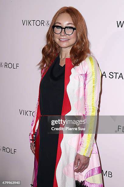 Tori Amos attends the Viktor&Rolf FlowerBomb Fragrance 10th Anniversary Party as part of Paris Fashion Week Haute Couture Fall/Winter 2015/2016 on...