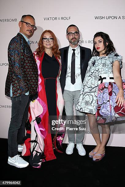 Viktor Horsting,Charli XCX, Tori Amos and Rolf Snoeren attend the Viktor&Rolf FlowerBomb Fragrance 10th Anniversary Party as part of Paris Fashion...