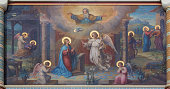 Vienna - Fresco of Annunciation in Carmelites church