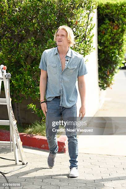 Cody Simpson visits "Extra" at Universal Studios Hollywood on July 8, 2015 in Universal City, California.