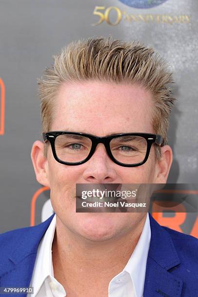 Mark McGrath visits "Extra" at Universal Studios Hollywood on July 8, 2015 in Universal City, California.