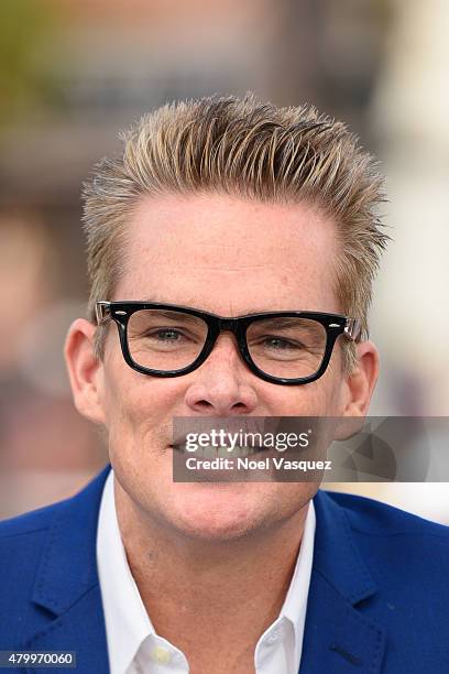 Mark McGrath visits "Extra" at Universal Studios Hollywood on July 8, 2015 in Universal City, California.