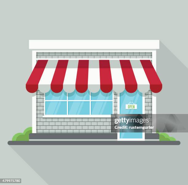 store - empty window display stock illustrations